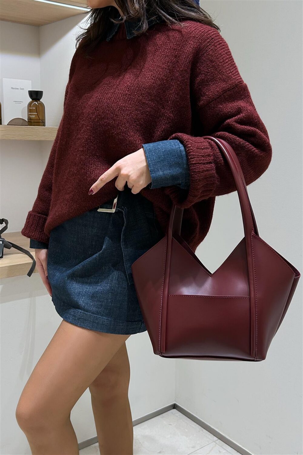 Giza Bordeaux + Purse