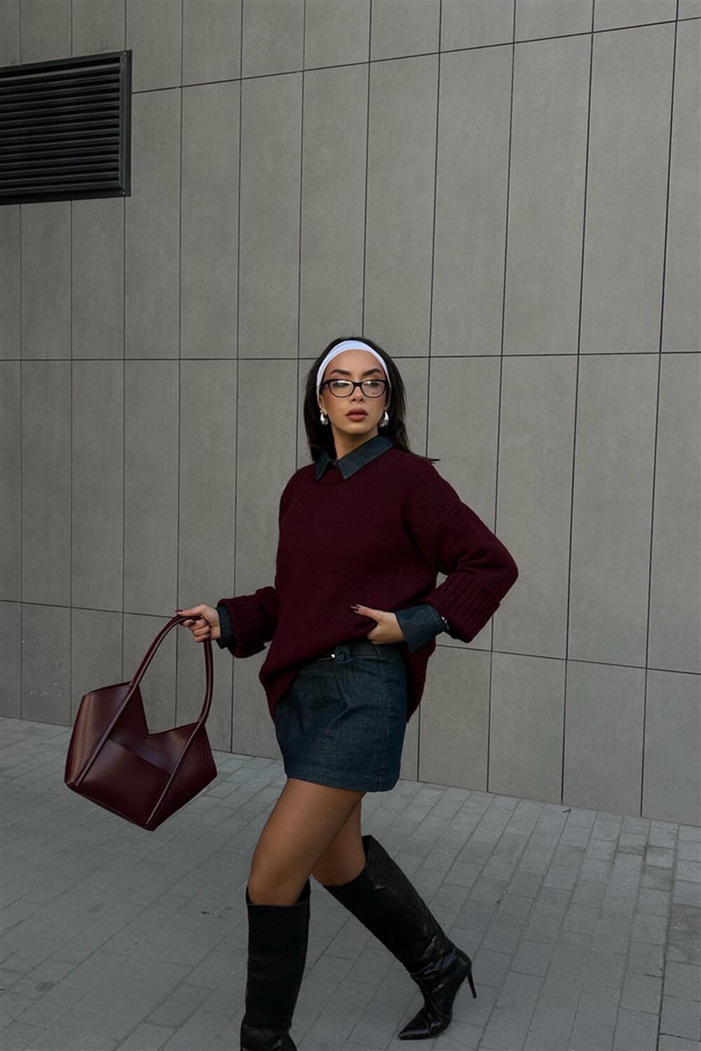 Giza Bordeaux + Purse