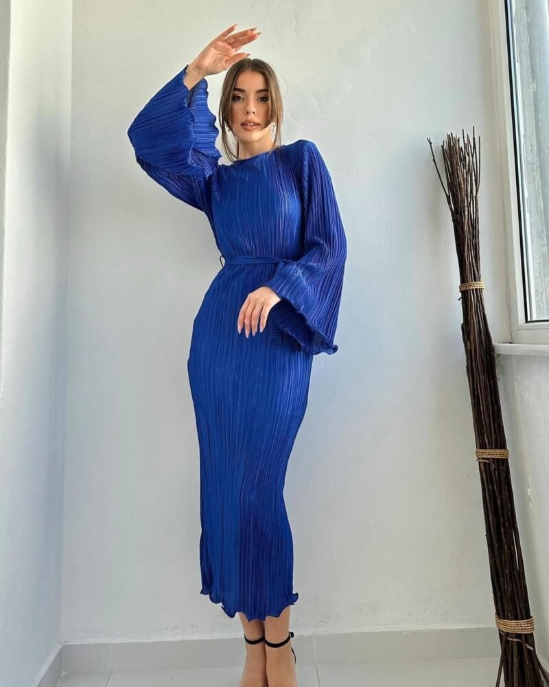 Robe plisse a cheville ( Avec doublure )