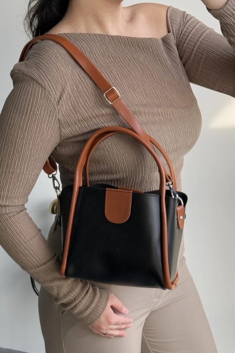 Beca Noire & Camel + Purse