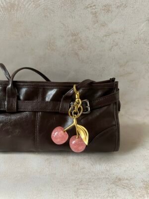 Viral Pink Cherry Bag Charm