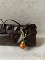 Viral Golden Pear Bag Charm