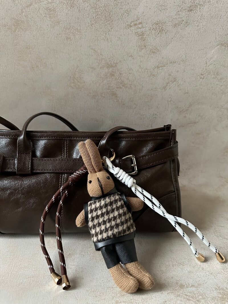 Beige Rabbit Bag Charm