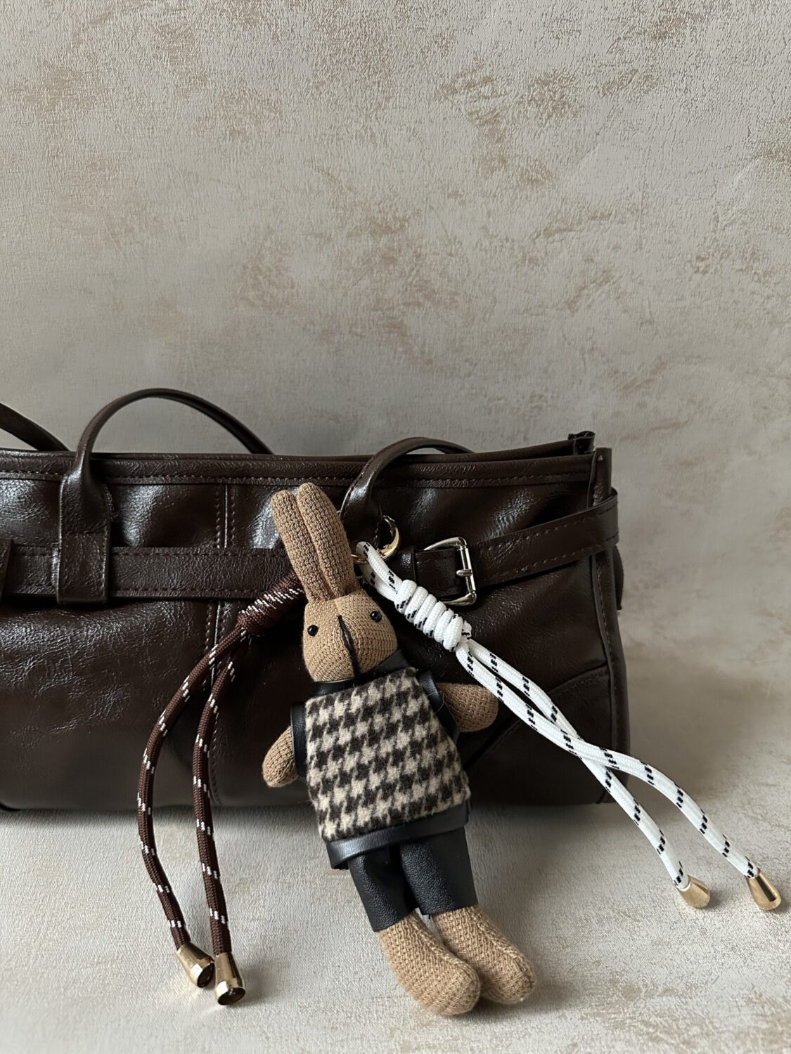 Beige Rabbit Bag Charm