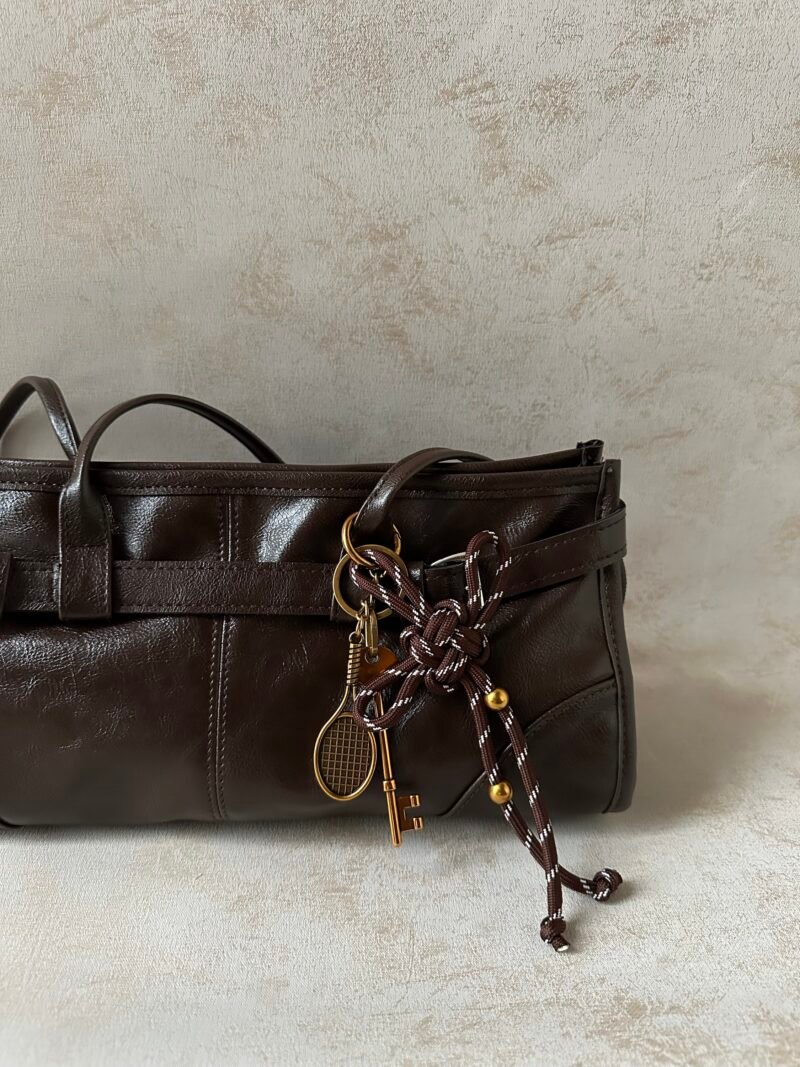 Golden Tennis Bag Charm