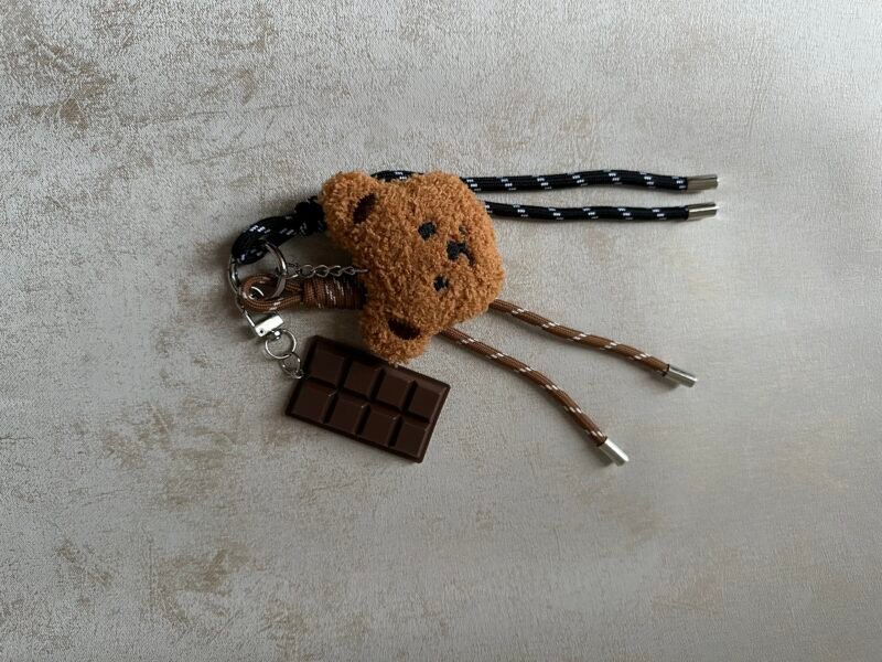Chocolate Teddy Bag Charm – Image 2