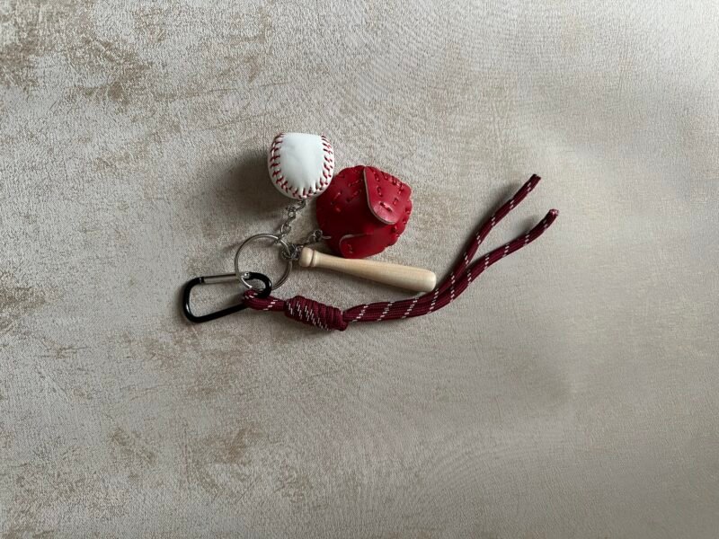 Red Baseball Bag Charm – Image 2