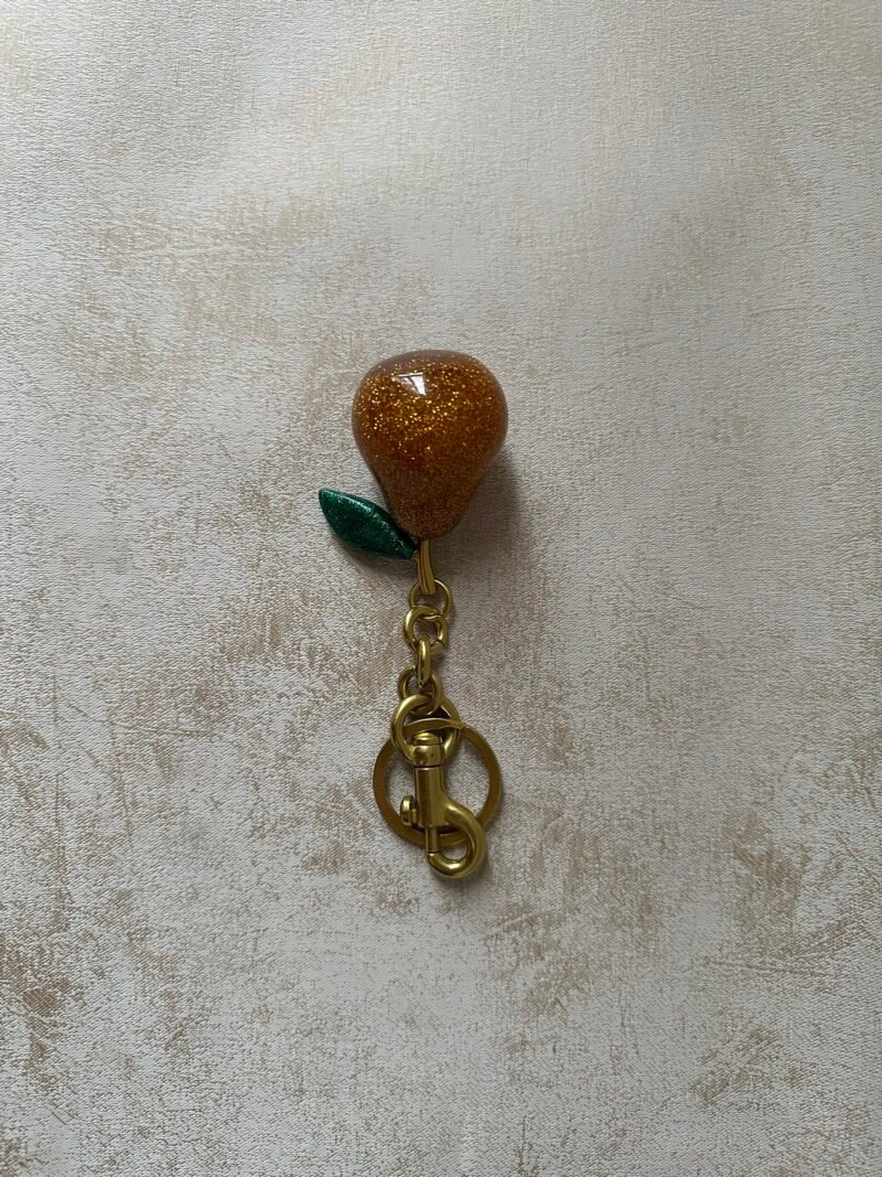 Viral Golden Pear Bag Charm – Image 2