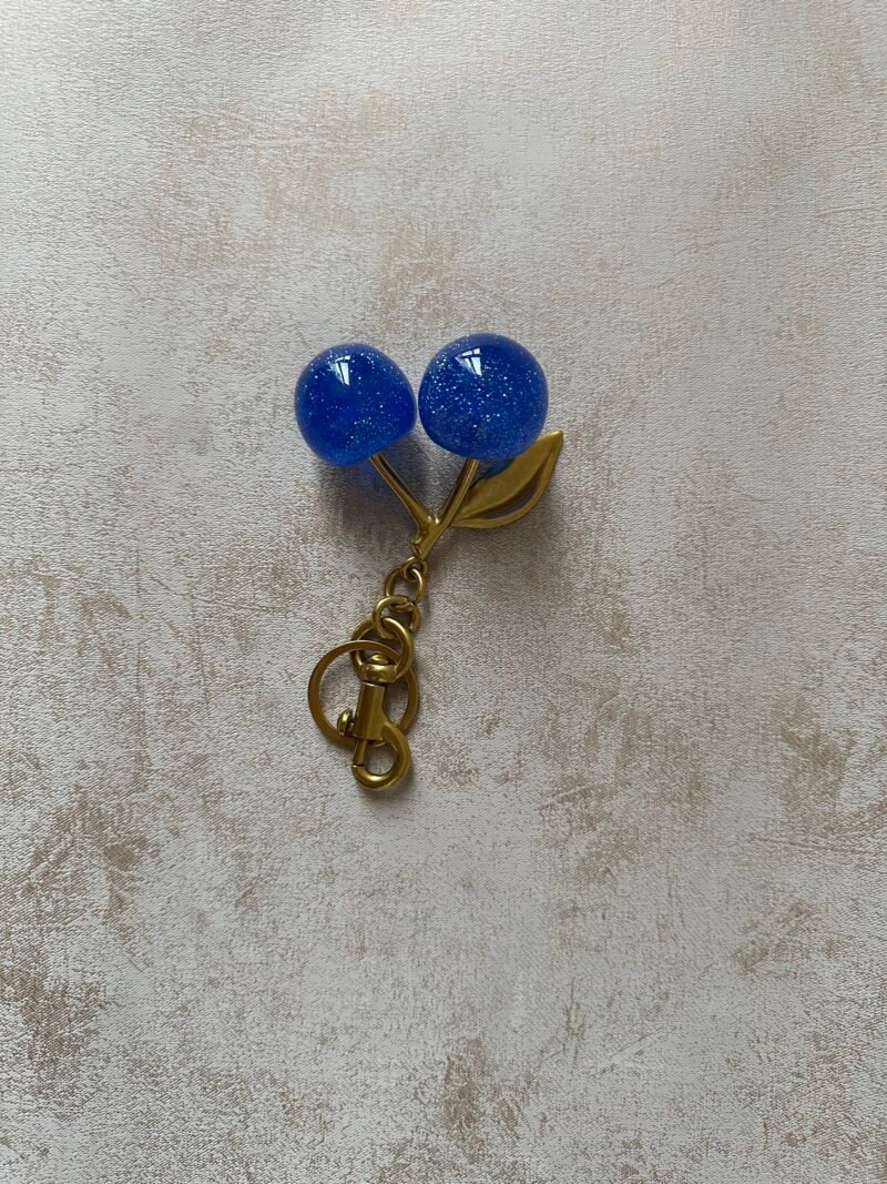 Viral Blue Cherry Bag Charm – Image 2