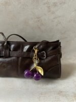 Viral Purple Cherry Bag Charm