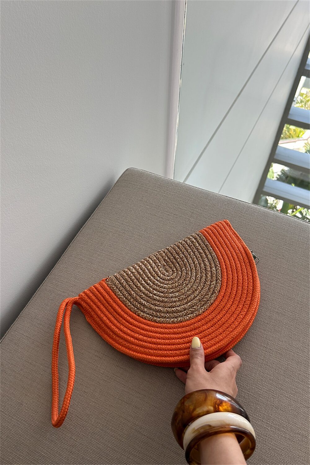 Breeze Orange Handmade Straw