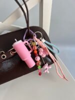 Mini Sip Pink Bag Charm