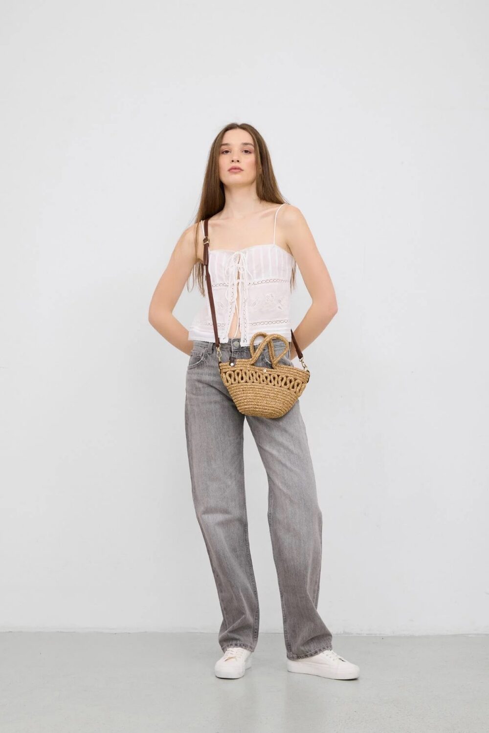Ortega Nude Handmade Straw