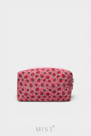Pink Strawberry Makeup Pouch