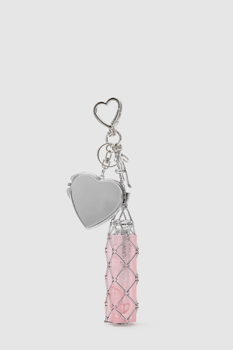 Silver Heart Lipstick Charm