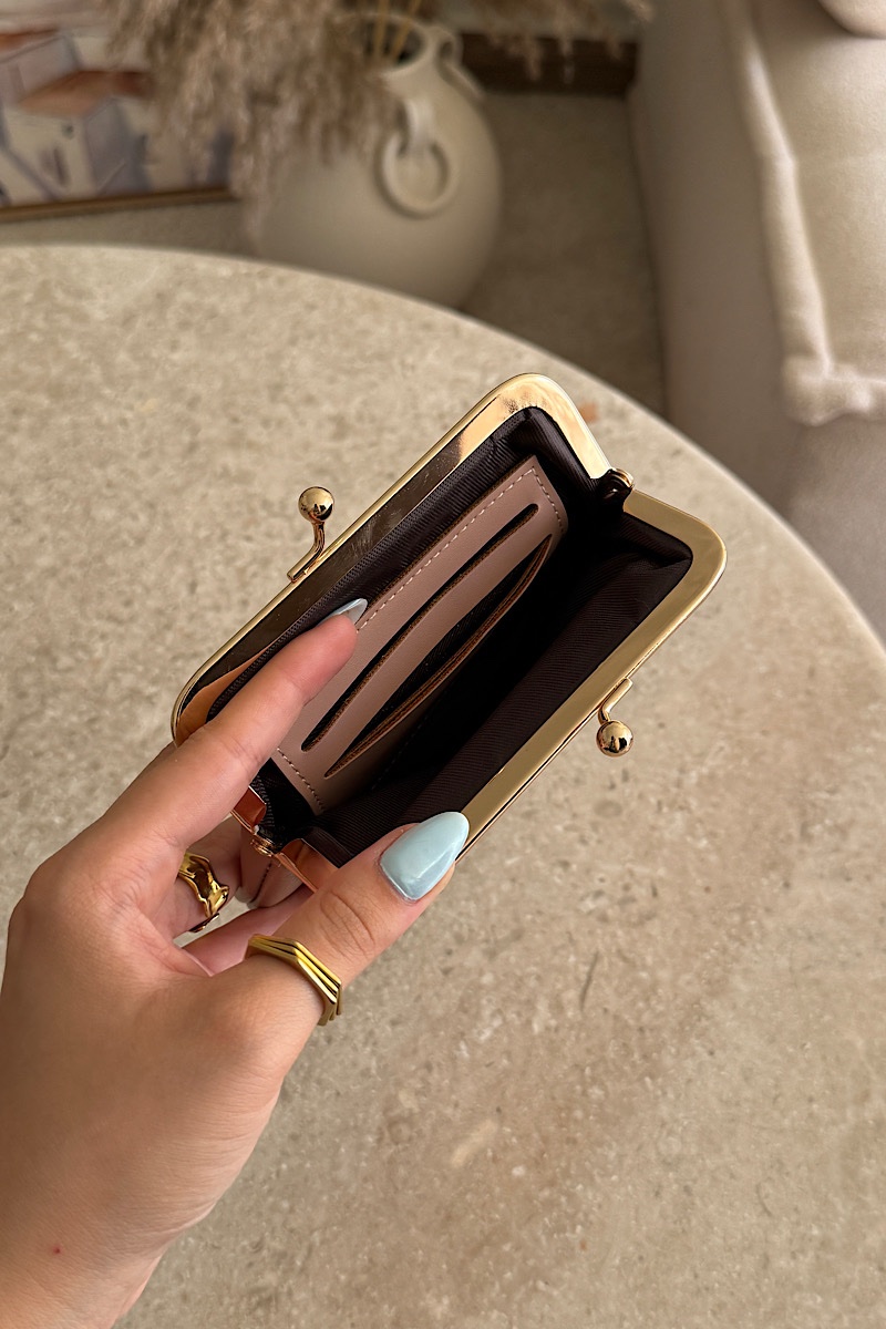 Goldie Kiss-Lock Wallet Pink