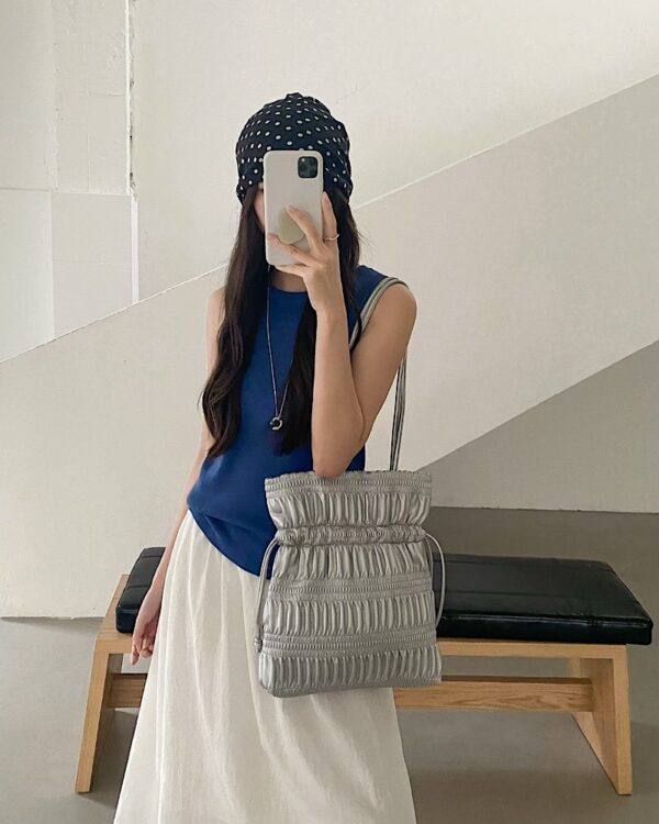 Mina Drawstring - Silver