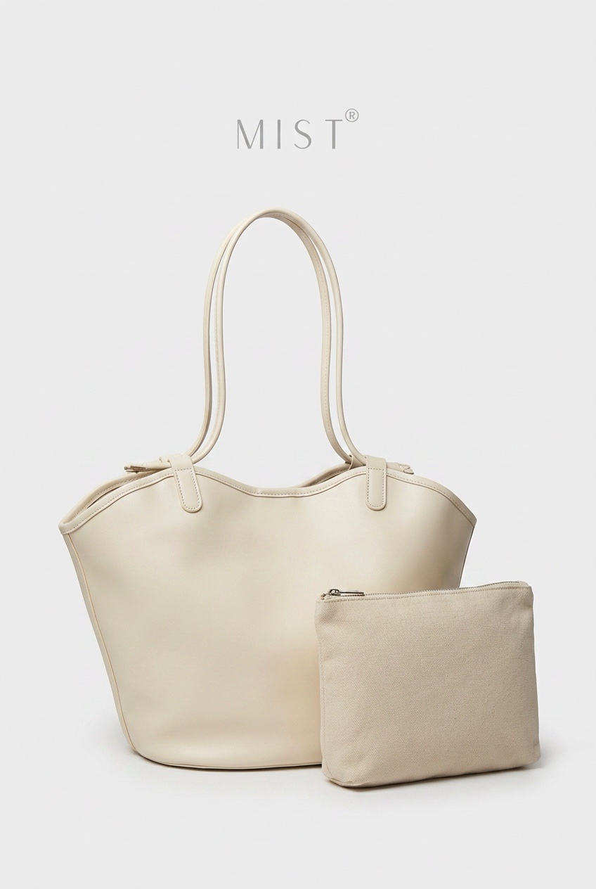 Lea Large + Pouch - Crème