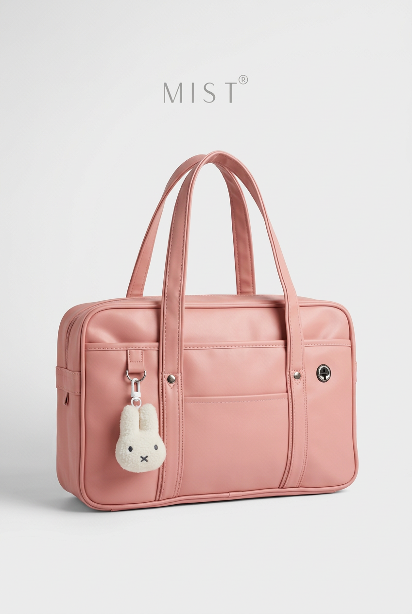 Japanese School bag  + Charm - Pink
