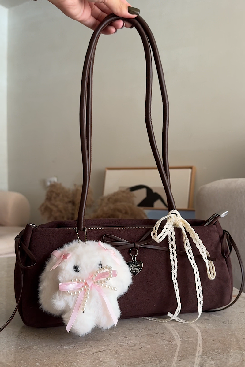 Bunny Suede + Charm + Accessory Brown