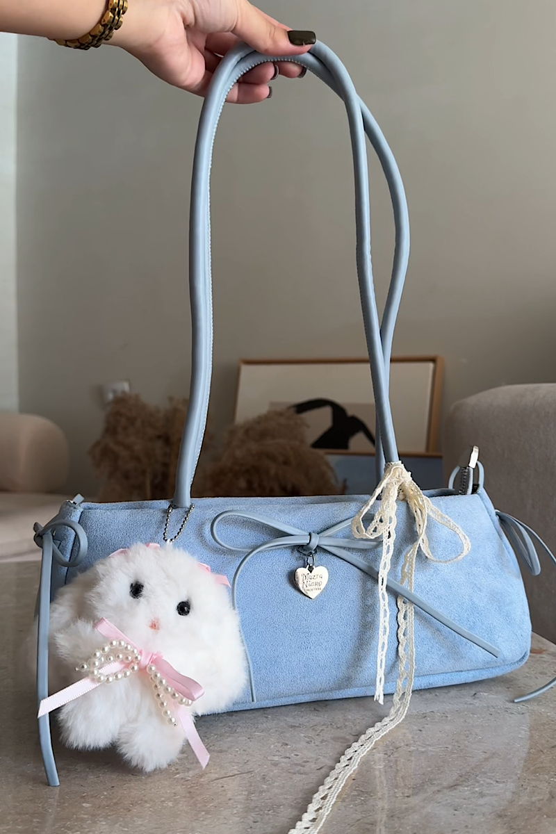 Bunny Suede + Charm + Accessory Baby Blue