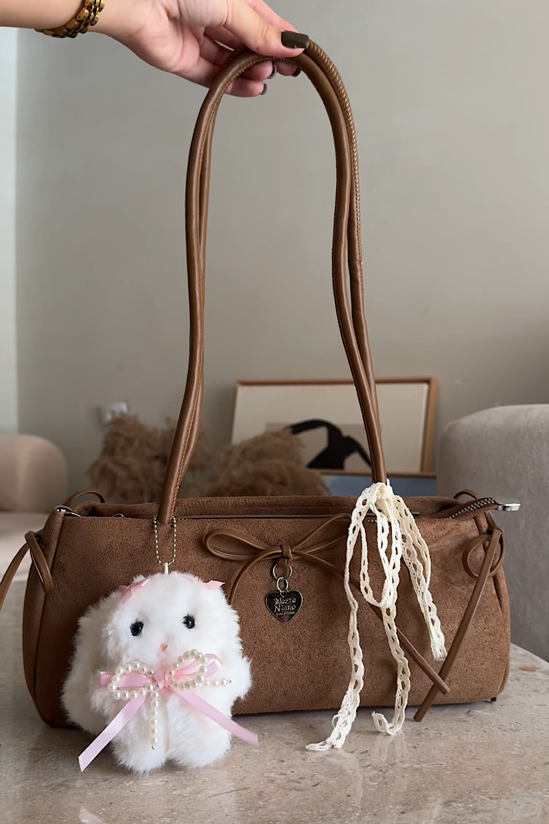 Bunny Suede + Charm + Accessory Chestnut Brown