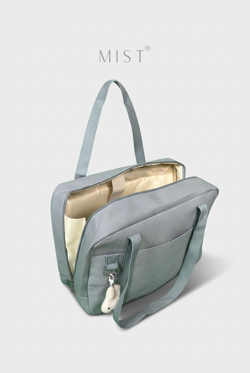 Kaia Large Organized Tote + Charm – Sky Blue