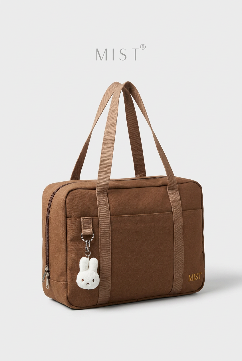 Kaia Large Organized Tote + Charm - Brown