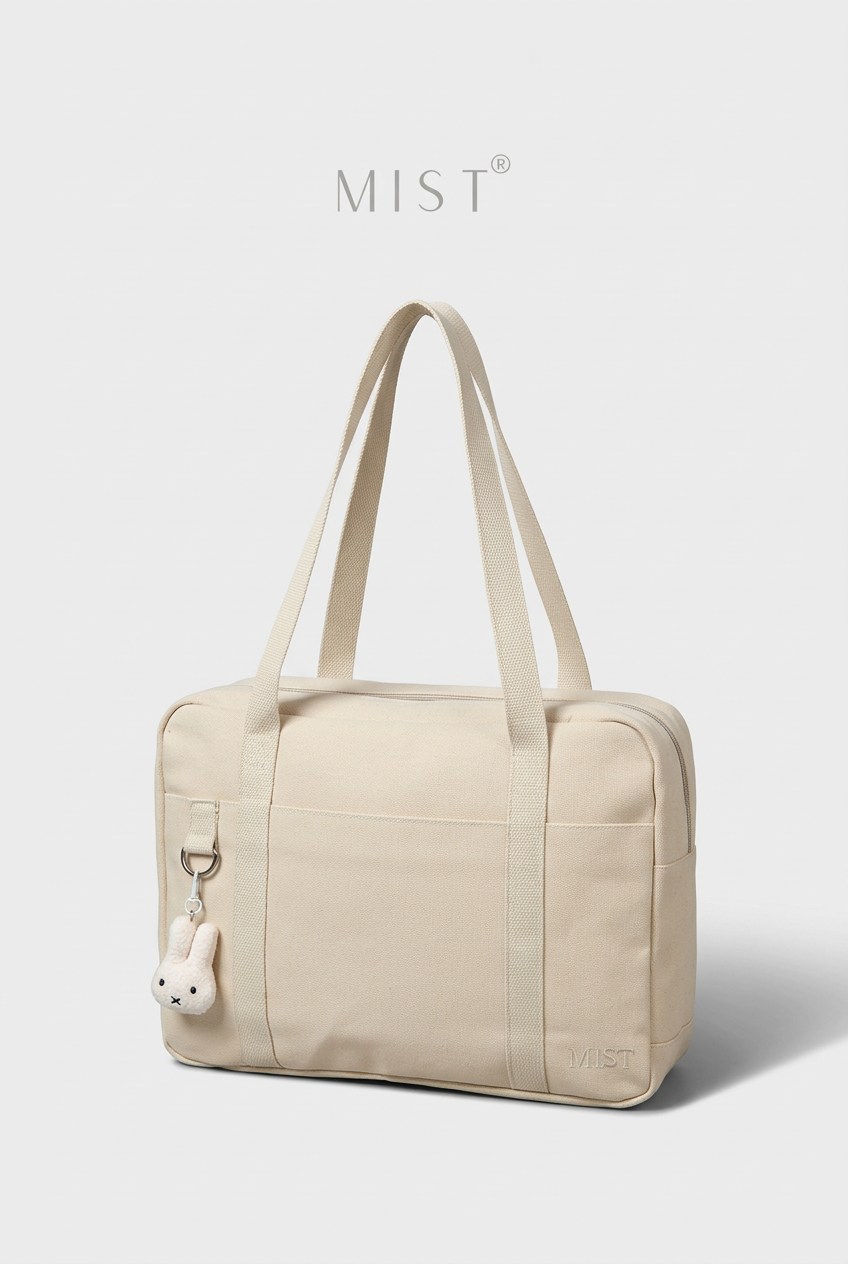 Kaia Large Organized Tote + Charm - Beige