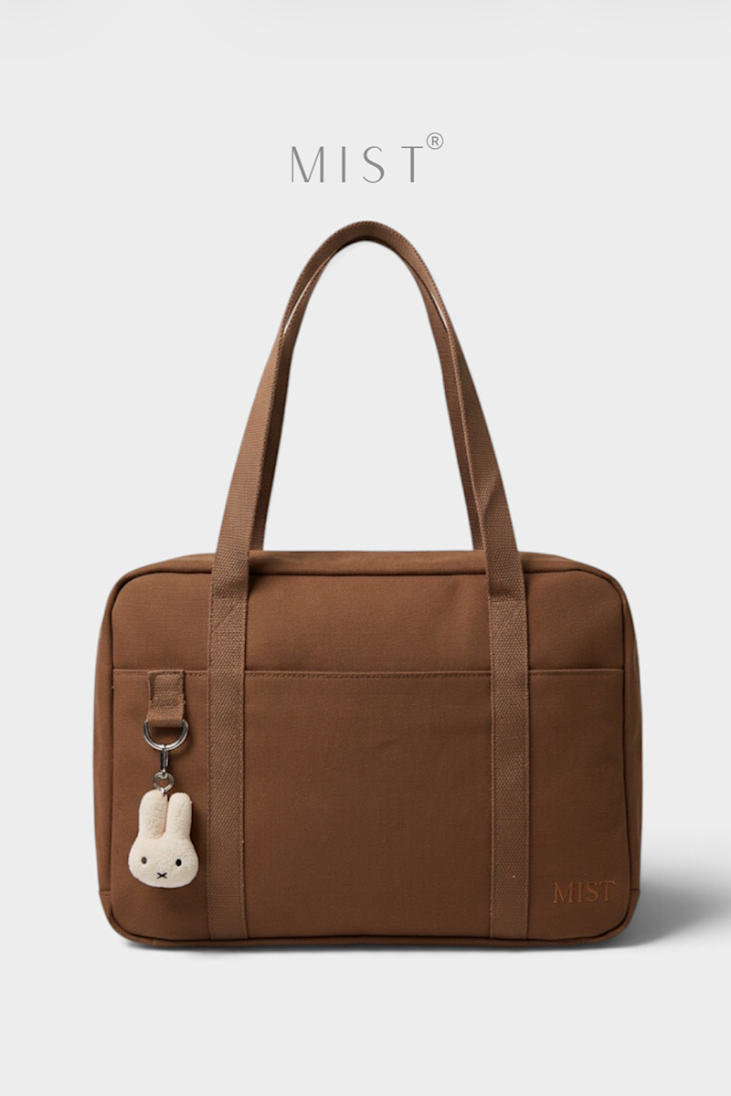 Kaia Large Organized Tote + Charm - Brown