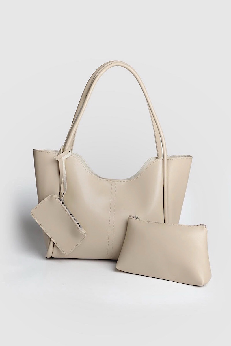 Haley Zipper Beige